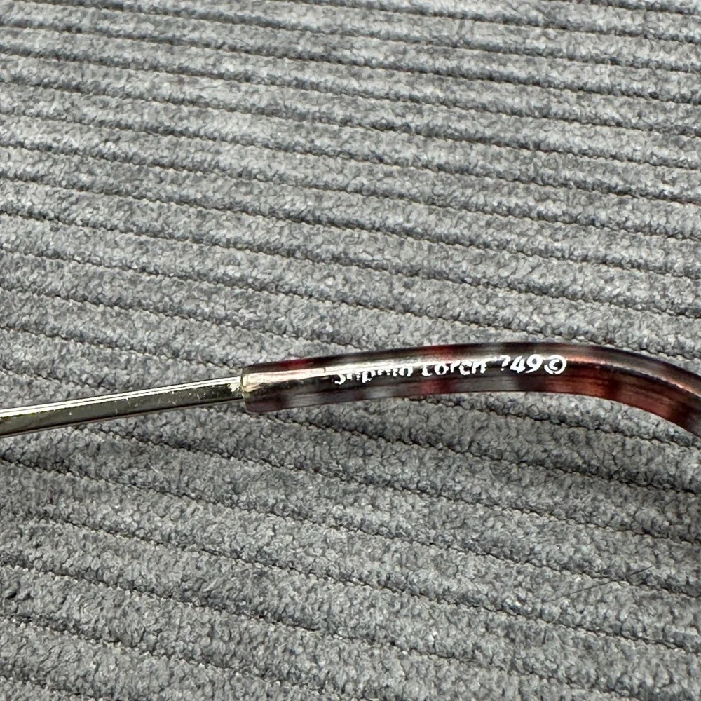 Zyloware Vintage Clear Cat Eye Eyeglasses Silver Metal Tortoise Temples 144